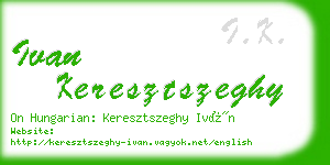 ivan keresztszeghy business card